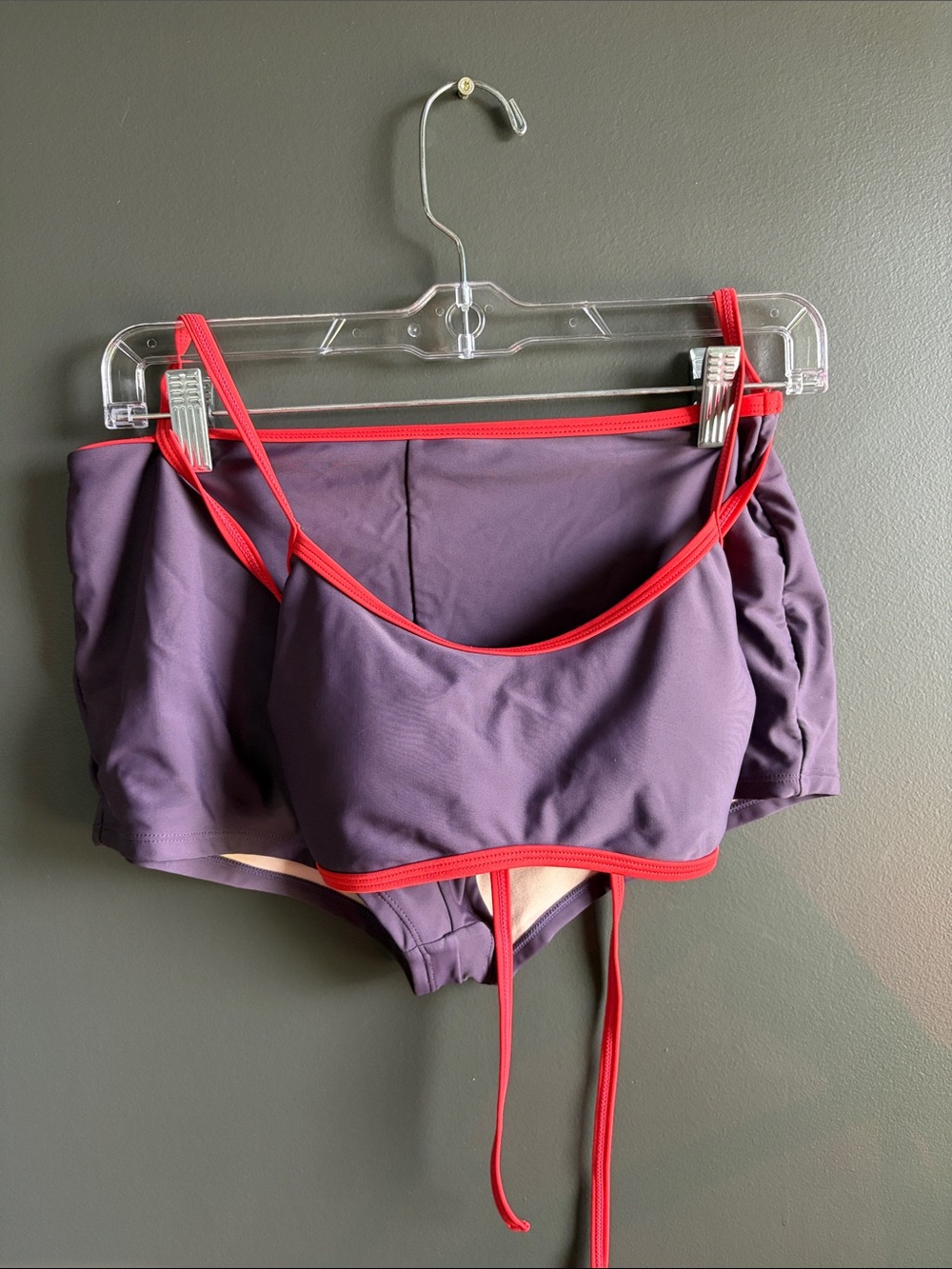 Cupshe: Medium Coral lined Purple Bikini